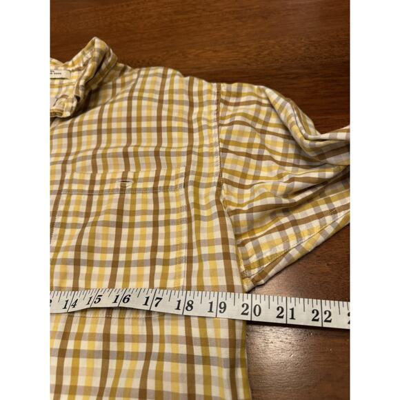 Medium Orvis Cotton Windowpane Checkered Button Down Shirt Long Sleeve Green - Picture 8 of 9